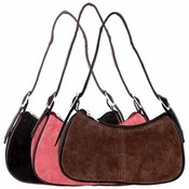 Solid Genuine Suede Leather Clutch