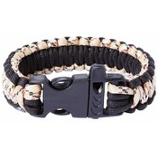 9" Desert Camo and Black Paracord Bracelet