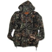 Men's Camouflaged Polar Fleece Zippered Hoodie