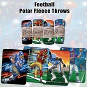 Football Polar Fleece Throw Blanket