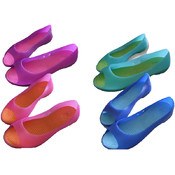 Womens Comfort Flats Solid 2 Tone Colors