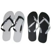 Marc Gold Women's Flip Flops- Black and White