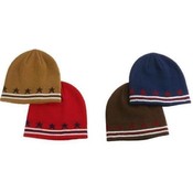 Winter Hat With Star Detail - Black