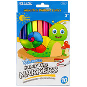 BAZIC 10 Color Fine Line Washable Markers