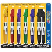 BAZIC Bullet 4-Color Neck String Pen (2/Pack)
