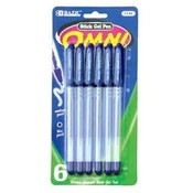 BAZIC Omni Blue Stick Gel Pen (6/Pack)