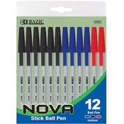 BAZIC Nova Assorted Color Stick Pen
