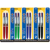 BAZIC Metal Clip 4-Color Pen (2/Pack)