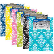 BAZIC Standard Size Damask Paperboard Clipboard