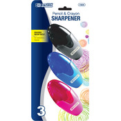 BAZIC Xtreme Oval Sharpener w/ Receptacle (3/Pack)
