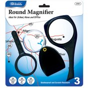 BAZIC 3x Magnifying Glass Sets (3/Pack)