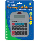 BAZIC 8-Digit Calculator w/ Adjustable Display