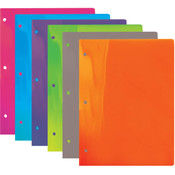 BAZIC Multi Color 2-Pockets Poly Portfolio