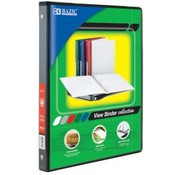 BAZIC 1/2" Black PVC 3-Ring View Binder