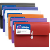 Bazic 7-Pocket Letter Size Poly Expanding File