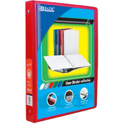 BAZIC 1/2" Red 3-Ring View Binder w/ 2-Pockets