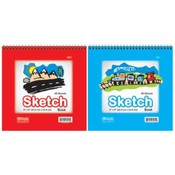 BAZIC 40 Ct. 9" X 9" Top Bound Spiral Premium Sket
