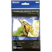 BAZIC 4" x 6" Glossy Photo Paper (10/Pack)