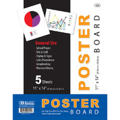 BAZIC 11" X 14" White Poster Board (10/Pack)
