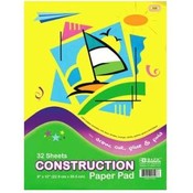 BAZIC 32 Ct. 9" X 12" Construction Paper Pad