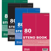 BAZIC 80 Ct. 6" X 9" Grn Tint Gregg Ruled Steno Bk