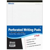 BAZIC 50 Ct. 8.5" X 11.75" Perforated Writing Pad