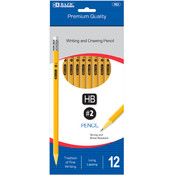BAZIC #2 Premium Yellow Pencil (12/Pack)