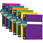 BAZIC Bright Color 3-Ring Pencil Pouch