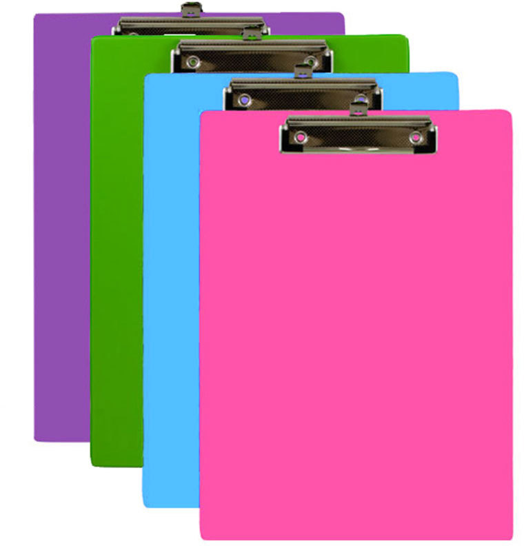 Wholesale BAZIC Bright Color PVC Standard Clipboard w/ Low Profile Clip