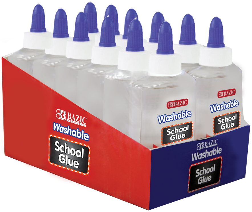 Wholesale Bazic 5 Oz. Washable Clear School Glue W / PDQ(48xalt=