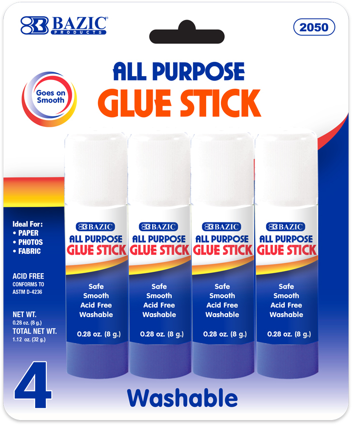 Wholesale Bazic 8G / 0.28 Oz. Premium Small Glue Stick 4PK(24xalt=