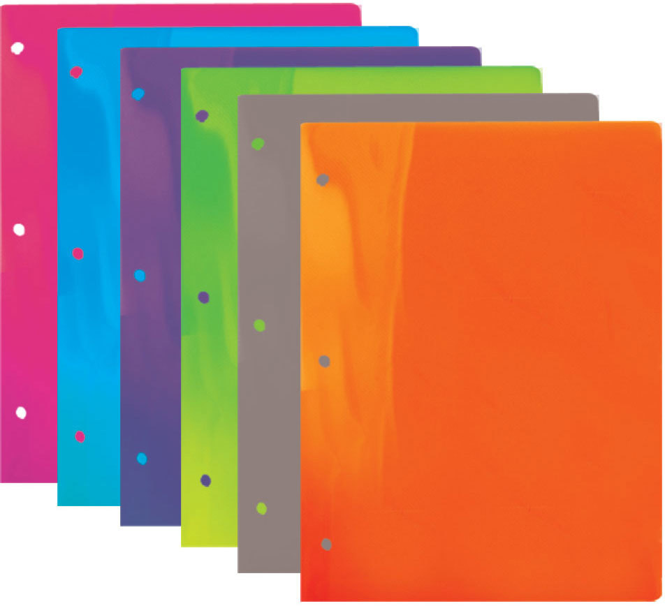 Wholesale Bazic Translucent 2-Pocket PolyA Portfolio(48xalt=