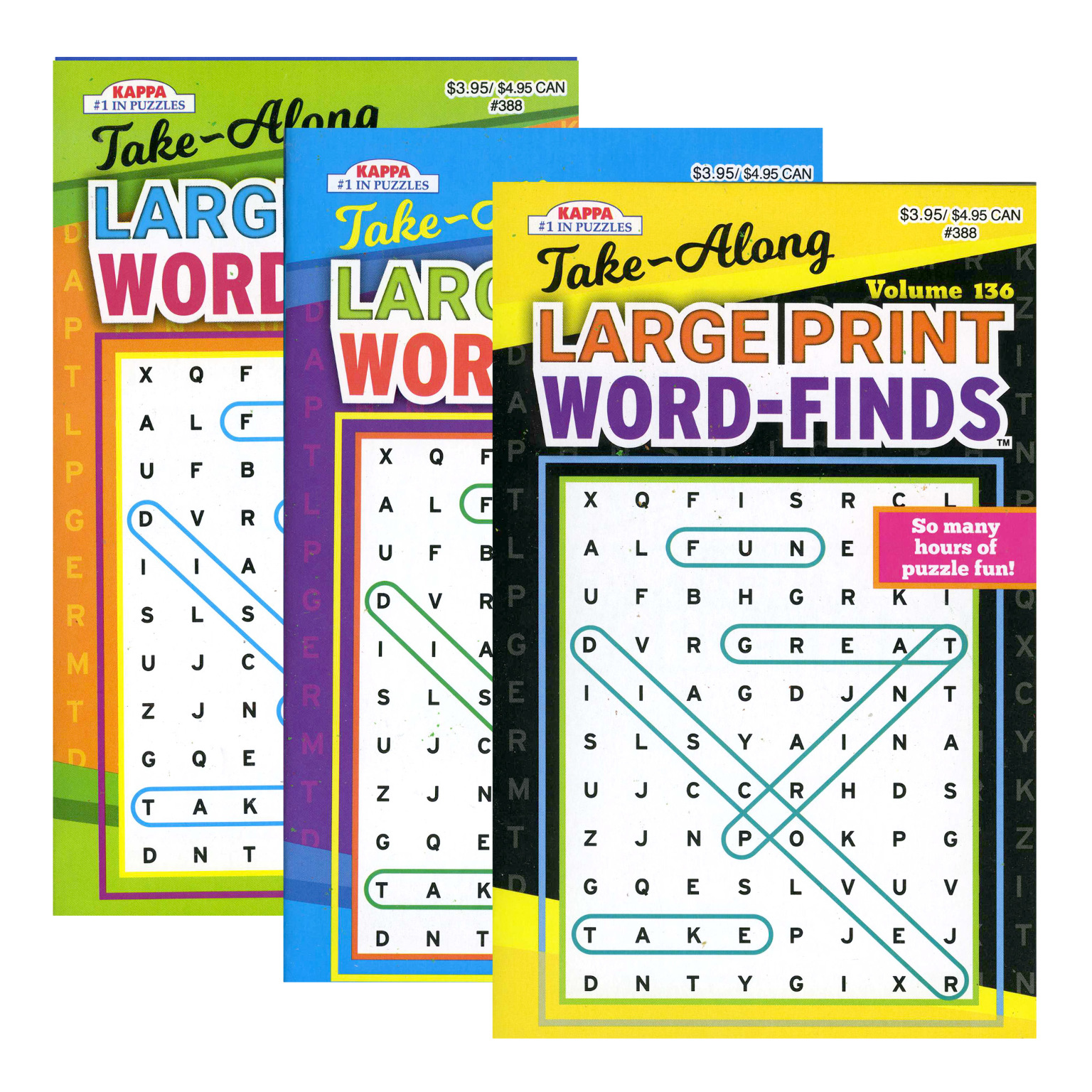 Kappa Take Along Large Print Word Finds Puzzle Book - Digest(24x.05)