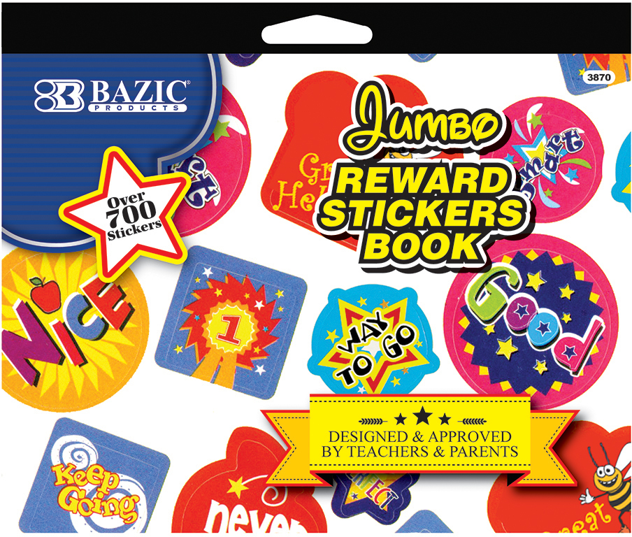 Wholesale Bazic Jumbo Reward Sticker Book(24x.24)