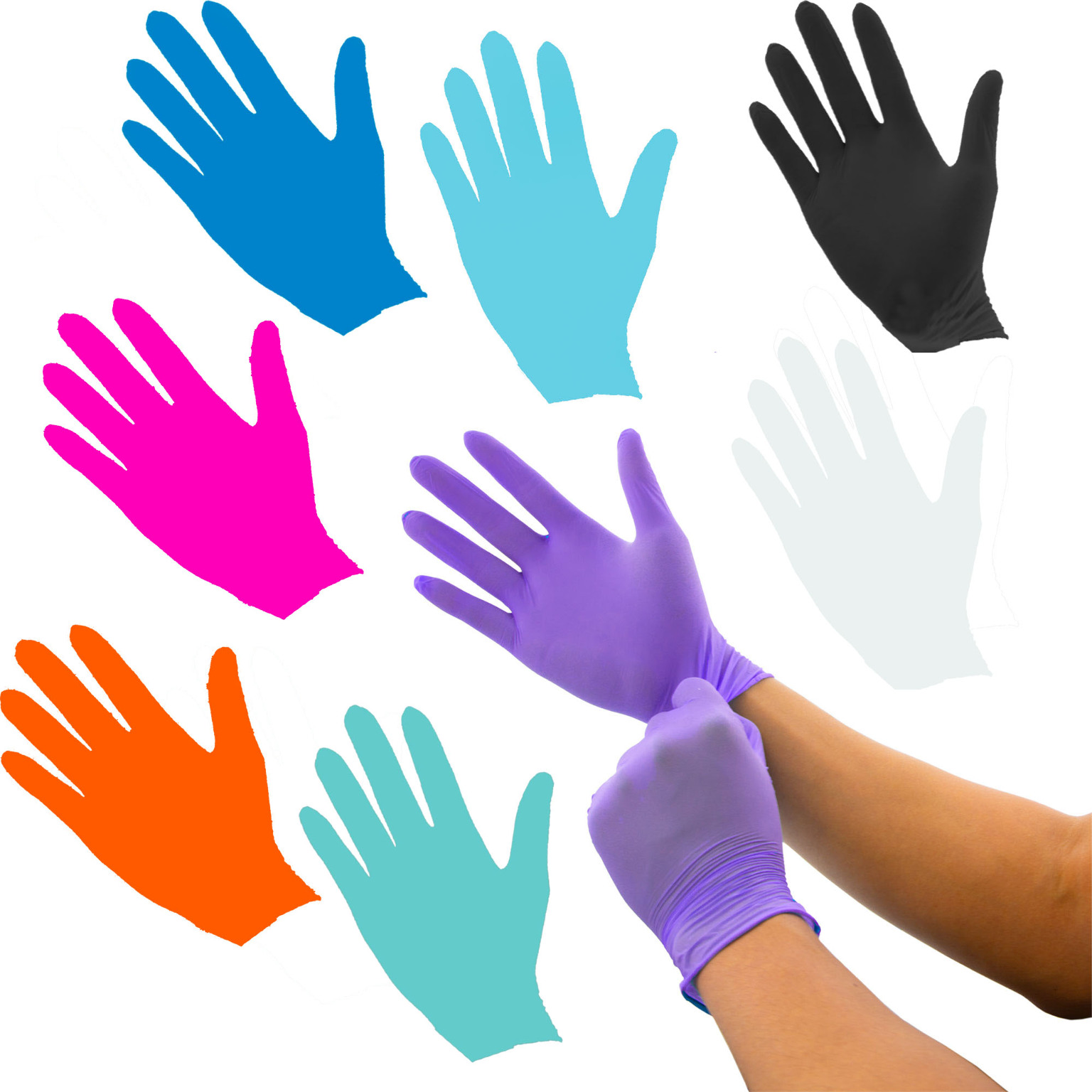 Wholesale Disposable Nitrile Gloves, Size Medium (SKU 2350870) DollarDays