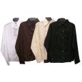Women's Plus Size Long Sleeve Pearl Snap Blouse