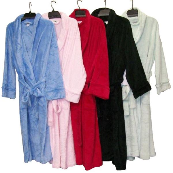 Wholesale Plus Size Floor Length, Long Sleeve Ladies' Robe (SKU 572991) DollarDays