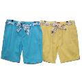 Junior Bremuda Short With Floral Print Sash