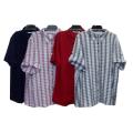 Women's Plus Size Short Sleeve Checked Top