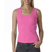 Anvil Ladies' 2x1 Rib Tank Top Azalea Medium(Pack of 1)