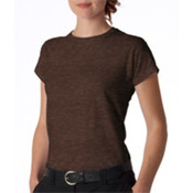 Gildan Junior-Fit Softstyle T-Shirt Heather Dark Chocolate S