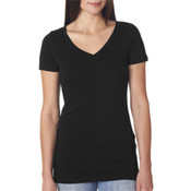 Next Level Womens Black V-neck Shirt Medium Wholesale Bulk
