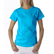 Anvil Ladies' Heavyweight Tee Shirt Carribean Blue