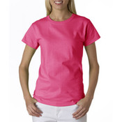 Anvil Ladies' Heavyweight Tee Shirt Hot Pink Mediu