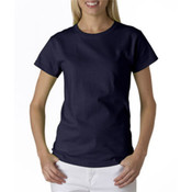 Anvil Ladies' Heavyweight Tee Shirt Navy Small