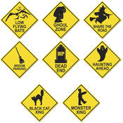 Halloween Road Sign Cutouts