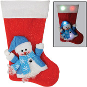 Light-Up Snowman Stocking