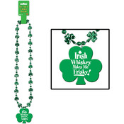Beads w/Printed Whiskey Makes Me Frisky Medallion
