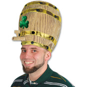 Plush Shamrock Beer Barrel Hat Wholesale Bulk