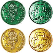 Lucky Leprechaun Plastic Coins